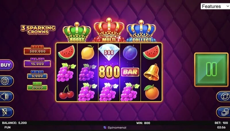3 Sparking Crowns ana oyun kazancı