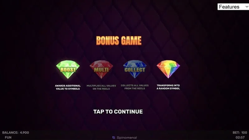 3 Sparking Crowns bonus oyunu